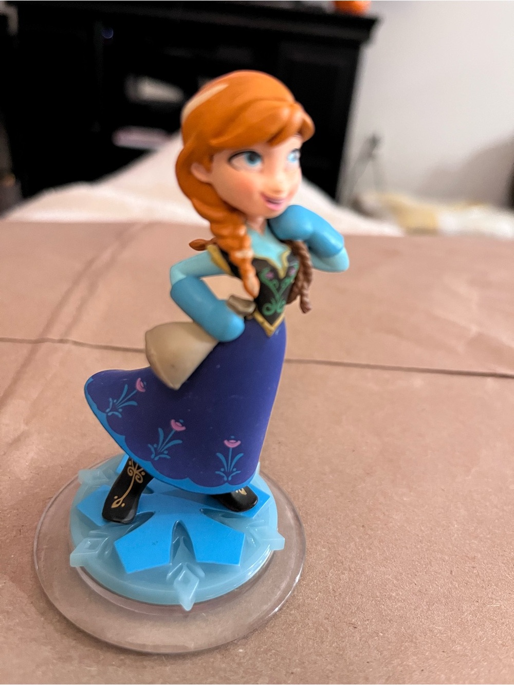 Disney Anna Figurine in Blue, Purple and Orange